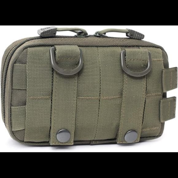 Tactical Molle Horizontal Admin Pouch Compact Nylon Tool Bag with Shoulder Strap